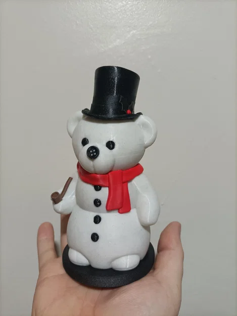 Mẫu in 3D chú gấu người tuyết Frosty Bear dễ thương - Image 2