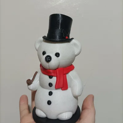 Mẫu in 3D chú gấu người tuyết Frosty Bear dễ thương