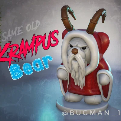 Mô hình Krampus Bear - Chú gấu phản diện ngày Giáng sinh