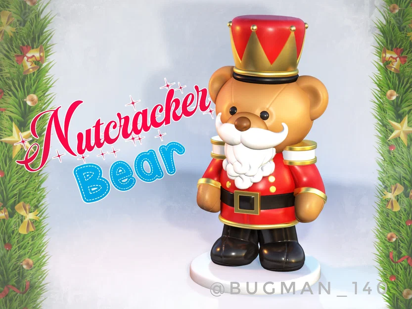 Gấu Nutcracker (Gấu kẹp hạt dẻ) - Đồ trang trí Giáng sinh dễ thương - Image 1