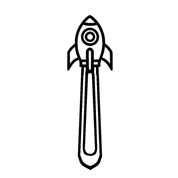 Mẫu in 3D kẹp sách hình tên lửa (Rocket Bookmark) nhỏ gọn, tiện lợi - Image 1