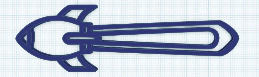 Mẫu in 3D kẹp sách hình tên lửa (Rocket Bookmark) nhỏ gọn, tiện lợi - Image 2