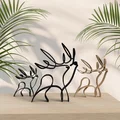 Mô hình nghệ thuật nai sừng tấm Moose One Line Art trang trí đẹp - Thumbnail 1