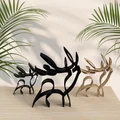 Mô hình nghệ thuật nai sừng tấm Moose One Line Art trang trí đẹp - Thumbnail 2