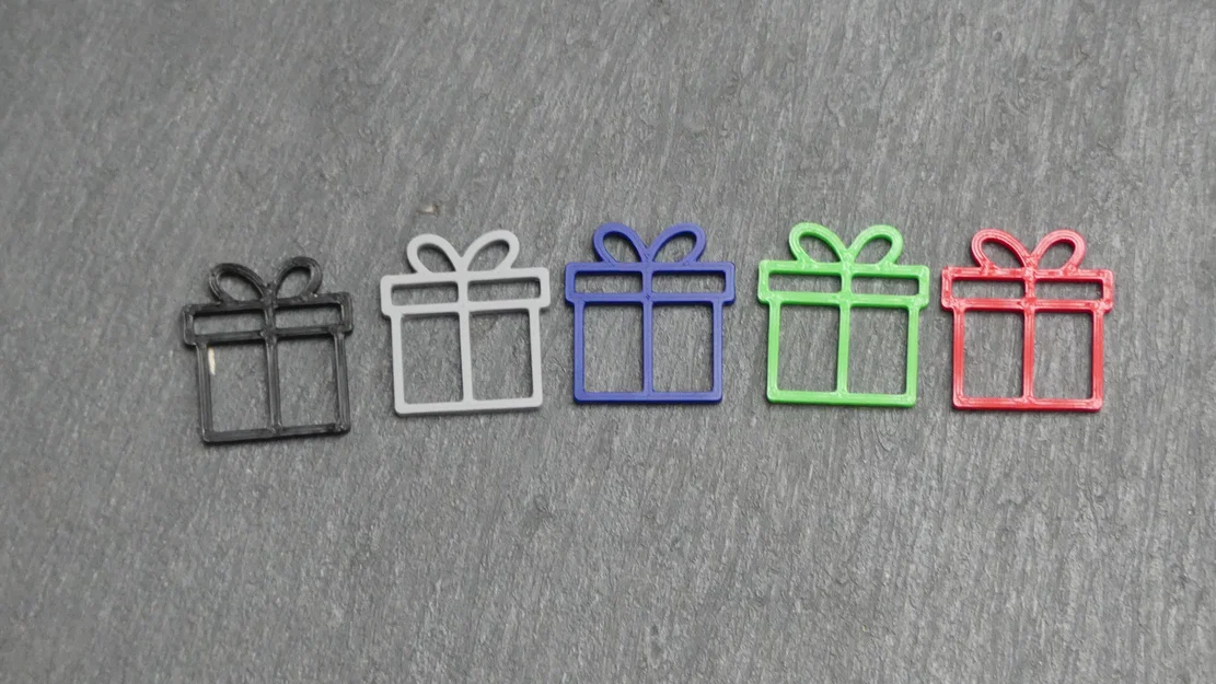 Móc khóa 2D – Hình hộp quà (Dạng viền) - Image 2