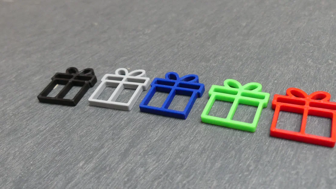 Móc khóa 2D – Hình hộp quà (Dạng viền) - Image 3