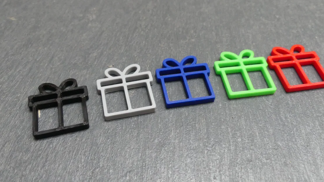 Móc khóa 2D – Hình hộp quà (Dạng viền) - Image 4