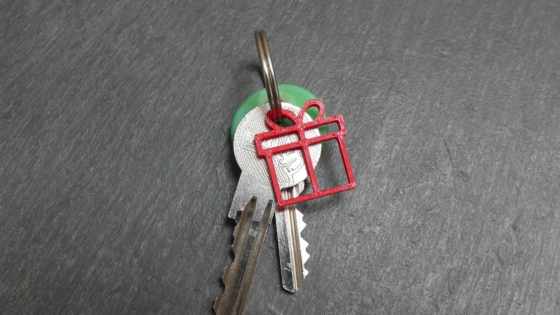 Móc khóa 2D – Hình hộp quà (Dạng viền) - Image 5