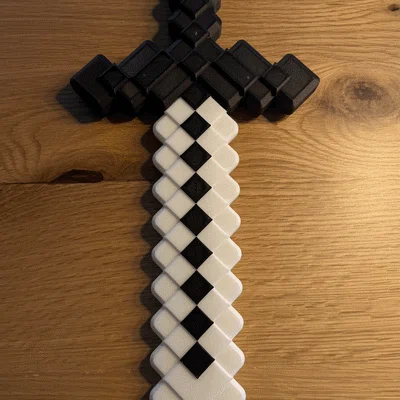 Mô hình kiếm Minecraft tự in 3D: Hướng dẫn lắp ghép chi tiết