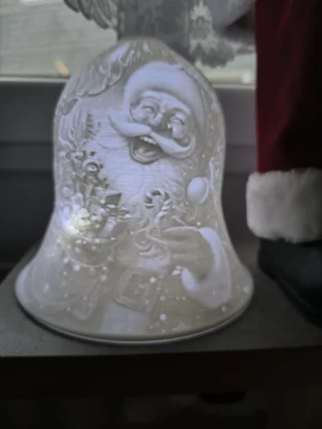 Mẫu in 3D Chuông Lithophane ông già Noel trang trí Giáng sinh - Image 1