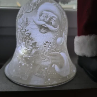 Mẫu in 3D Chuông Lithophane ông già Noel trang trí Giáng sinh