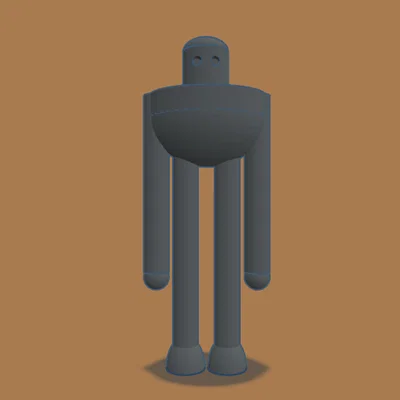 Mô hình 3D nhân vật The Wild Robot - Tượng Robot tối giản
