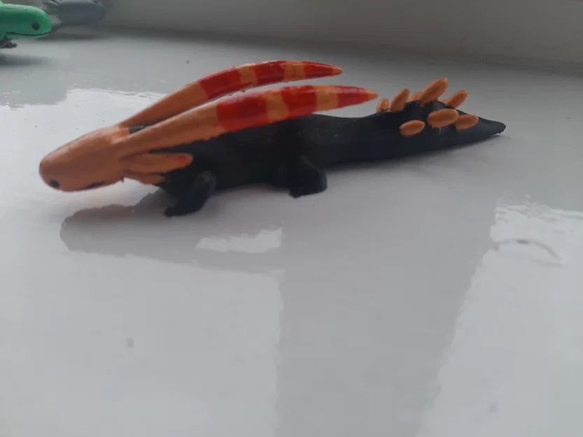 Mô hình 3D Orange Lizard (Rain World) sắc nét cho người hâm mộ - Image 1