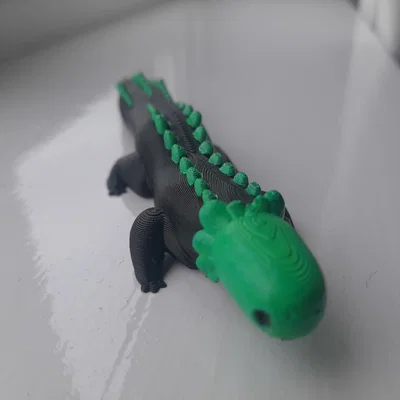 Mô hình 3D Green Lizard từ game Rain World ấn tượng