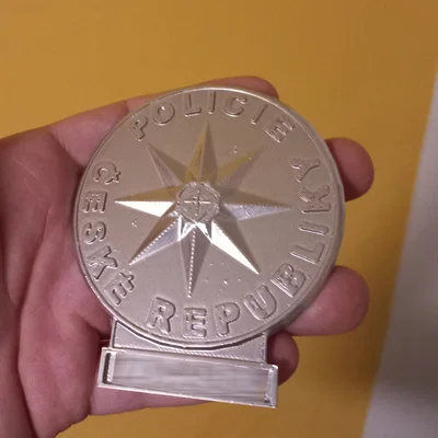 Mô hình huy hiệu cảnh sát Séc (Czech Police Badge) in 3D