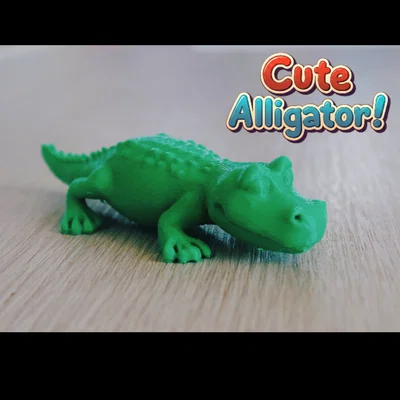 Mô hình chú cá sấu nhỏ 3D cực dễ thương để bàn