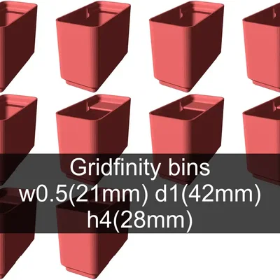 Bộ sưu tập khay Gridfinity chiều cao 4 (32mm)