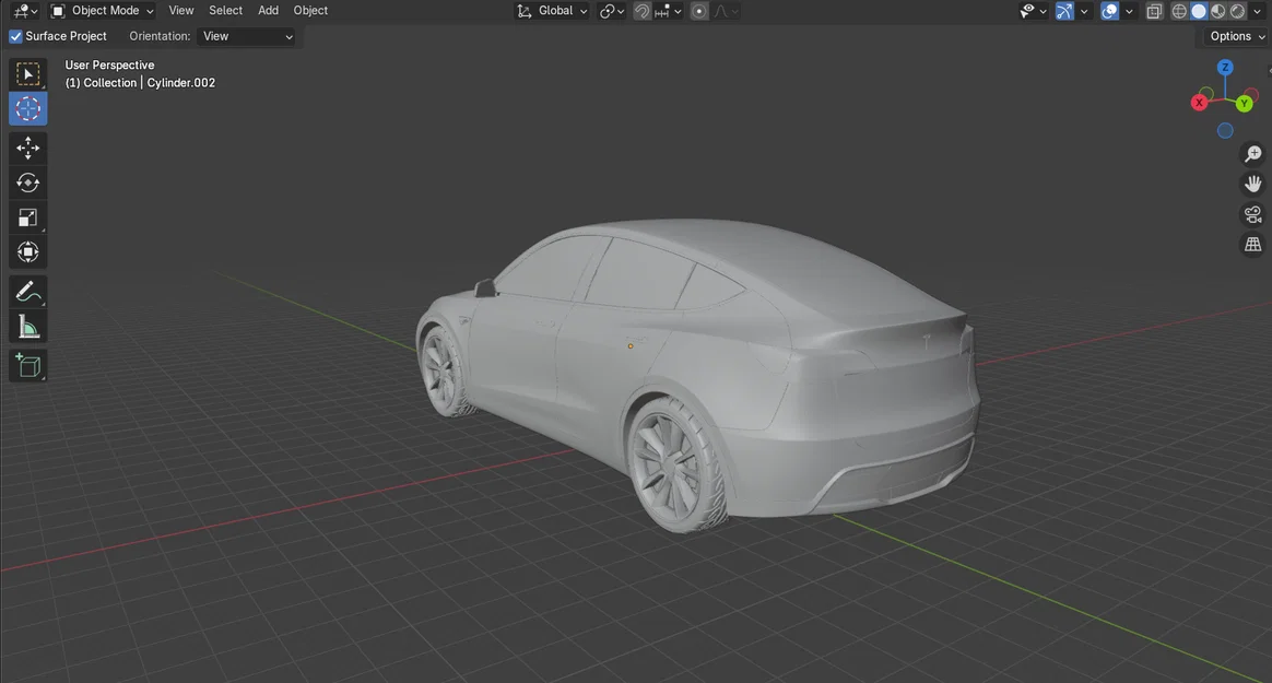 Mô hình xe Tesla Model Y chi tiết cho in 3D - Image 1