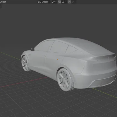 Mô hình xe Tesla Model Y chi tiết cho in 3D