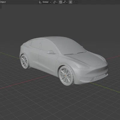 Mô hình xe Tesla Model Y chi tiết cho in 3D