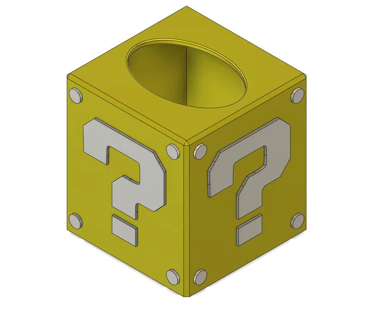 Hộp Đựng Khăn Giấy Super Mario Question Block In 3D Độc Đáo - Image 1