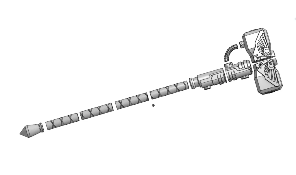 Mô hình Thunder Hammer Space Marine 2 in 3D cho Cosplay - Image 2