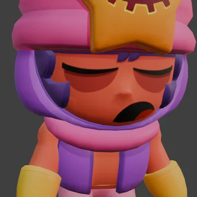 Mô hình 3D Sandy Brawl Stars - Tải file STL nhân vật game cực đẹp