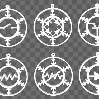 Bộ trang trí bông tuyết Electrical Snowflakes in 3D độc đáo