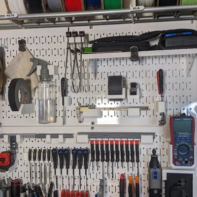 Hệ thống giá đỡ dụng cụ cho bảng lỗ (Pegboard Tool Mount System)