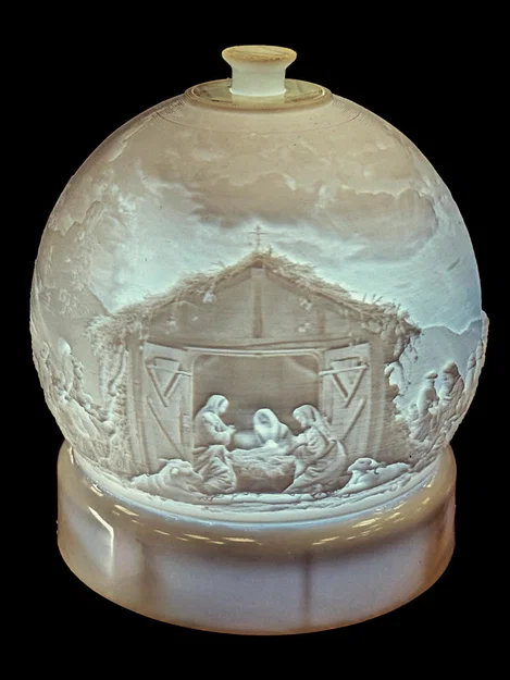 Đèn Ngủ Lithophane Hình Khung Cảnh Giáng Sinh - Image 1