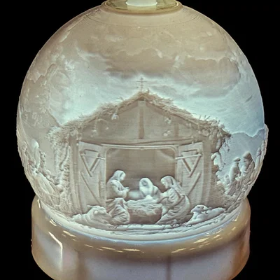 Đèn Ngủ Lithophane Hình Khung Cảnh Giáng Sinh