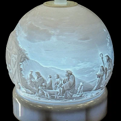 Đèn Ngủ Lithophane Hình Khung Cảnh Giáng Sinh
