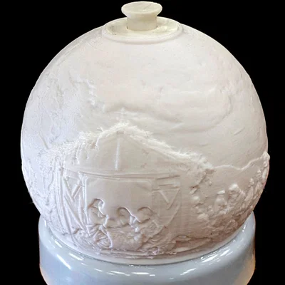 Đèn Ngủ Lithophane Hình Khung Cảnh Giáng Sinh