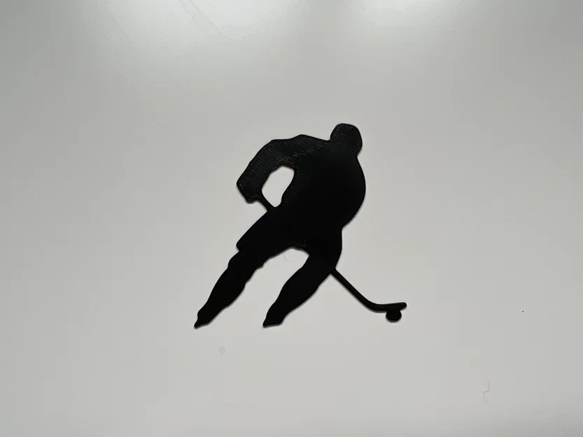 Mô hình trang trí tường hình cầu thủ Hockey phong cách 2D ấn tượng - Image 1