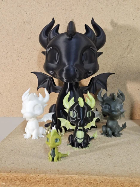 Mô hình in 3D rồng con Black Dragon dễ thương - Image 1