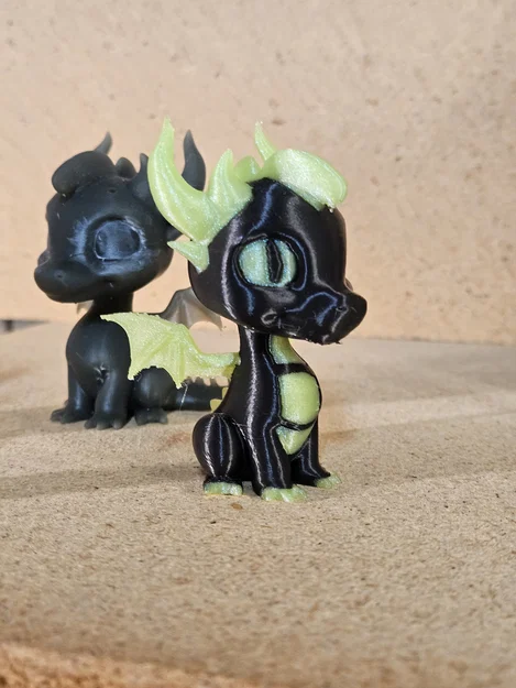 Mô hình in 3D rồng con Black Dragon dễ thương - Image 2