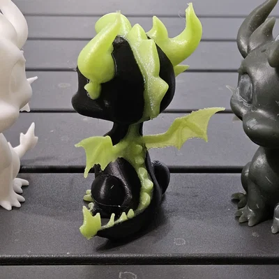 Mô hình in 3D rồng con Black Dragon dễ thương