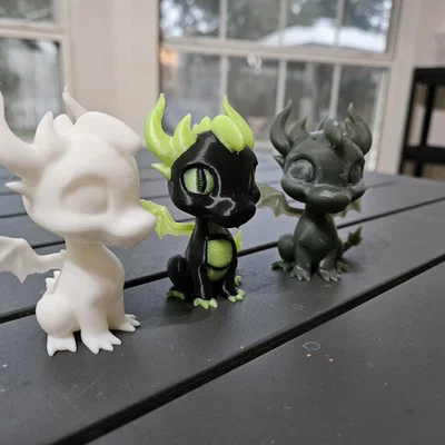 Mô hình in 3D rồng con Black Dragon dễ thương