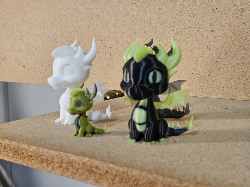 Mô hình in 3D rồng con Black Dragon dễ thương - Image 5