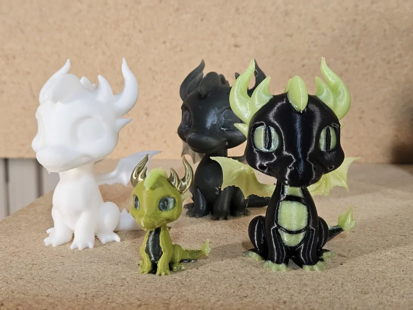 Mô hình in 3D rồng con Black Dragon dễ thương - Image 7