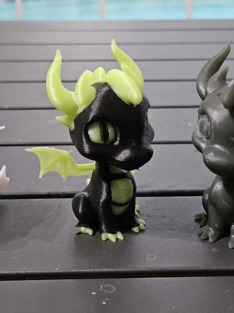 Mô hình in 3D rồng con Black Dragon dễ thương - Image 8