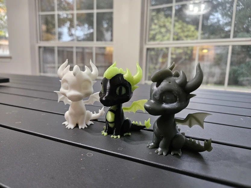 Mô hình in 3D rồng con Black Dragon dễ thương - Image 11