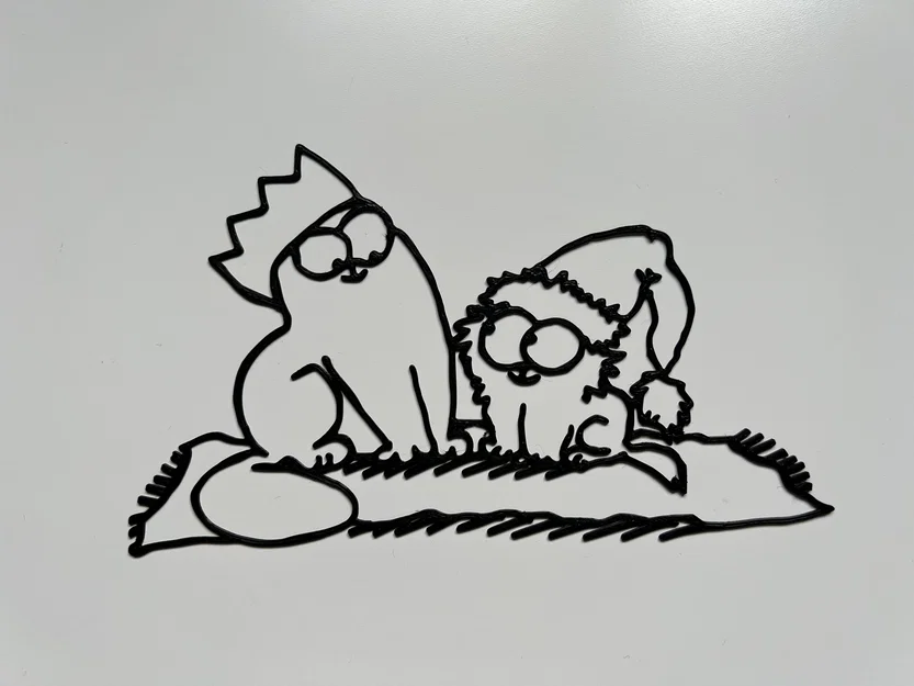 Tranh treo tường 3D Simon's Cat Giáng sinh - Mẫu in cực đẹp - Image 1