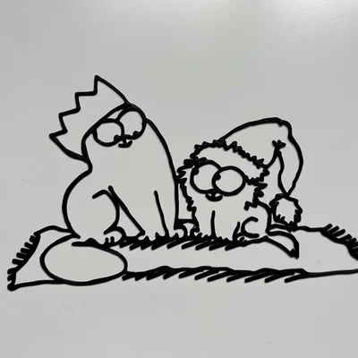 Tranh treo tường 3D Simon's Cat Giáng sinh - Mẫu in cực đẹp