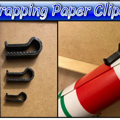 Bộ kẹp cố định cuộn giấy gói quà đa năng (Wrapping Paper Clips)