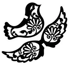 Mô hình 3D chim bồ câu trang trí Giáng sinh tinh tế - Image 3