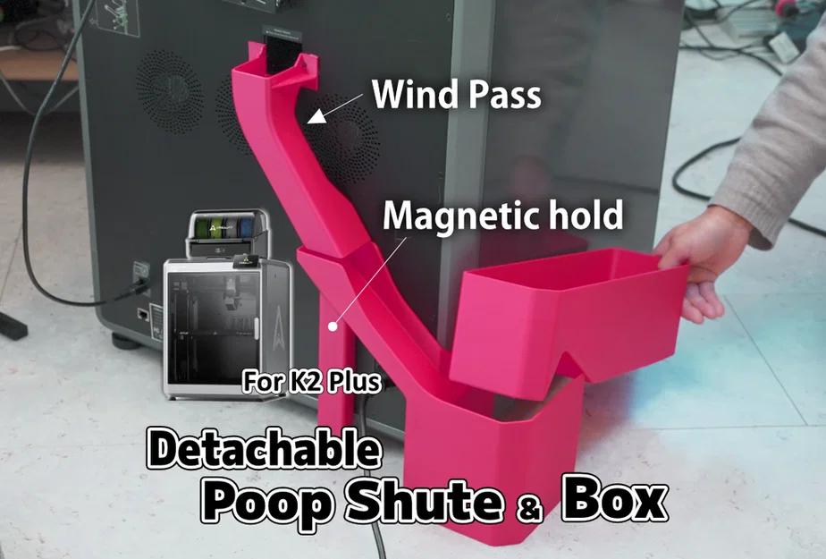 Máng và Hộp chứa rác thải nhựa cho Creality K2 Plus - Image 1