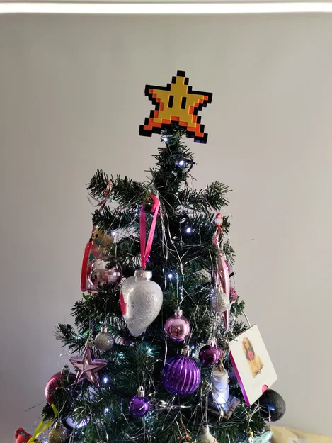 Ngôi sao 8-bit Super Mario trang trí đỉnh cây thông Noel ấn tượng - Image 2