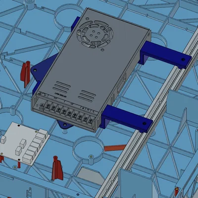 Giá gắn nguồn Meanwell LRS350 cho Sovol SV08 - Bản không cần độ dây