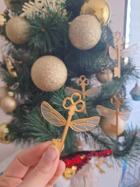 Đồ trang trí cây thông Noel Chìa khóa bay Harry Potter (hai màu, một đầu phun) - Image 3